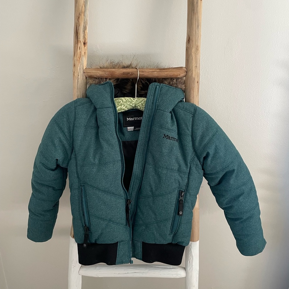 NWOT Marmot Teal Puffer Jacket